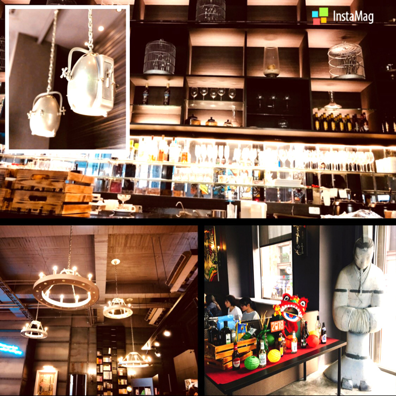 駁二藝術特區大義倉庫群C6倉庫的餐廳內部,一進門口則有擺放仿古人的迎賓石雕,內裝設計別緻具現代感,在義式餐廳裡用餐別有一番風味。記者王姝雯攝
