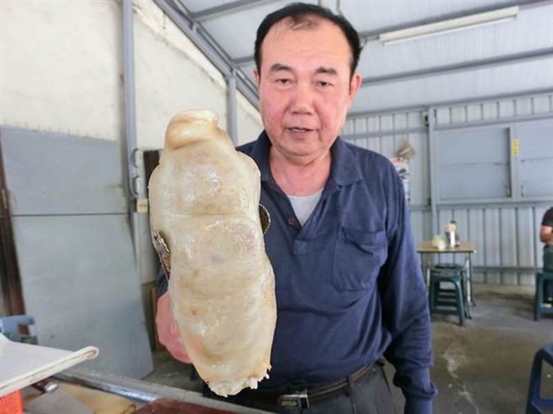 阿隆黑輪的老闆最自豪的就是自家大腸,是外面吃不到的好味道。(曹婷婷攝)