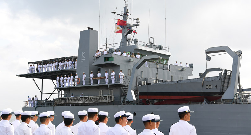 10月21日,中國─東盟「海上聯演-2018」,菲律賓軍艦抵湛江。(中新社)