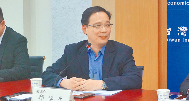 台灣經濟研究院景氣預測中心副主任邱達生。(記者林汪靜攝)