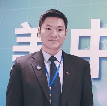 美國德州Sam Houston州立大學政治系助理教授翁履中8日參加台北論壇研討會。(記者呂佳蓉攝)