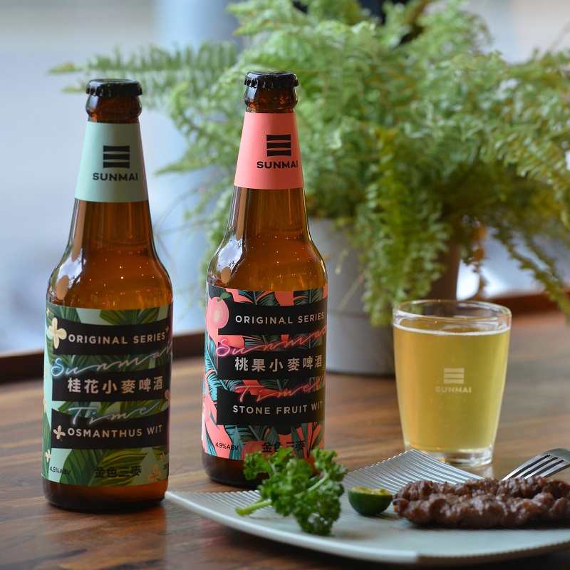 SUNMAI 桂花、桃果小麥啤情境照
