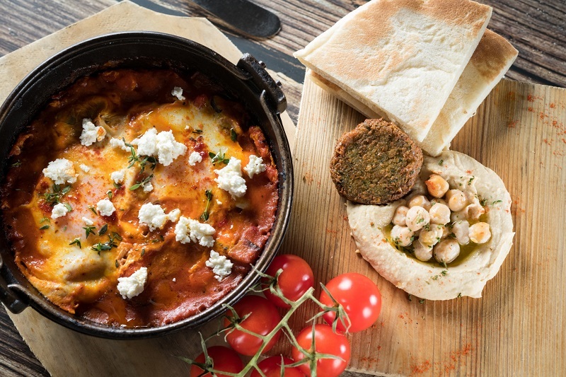 Shakshuka Bustan+Falafel 香茄波特多夏卡蘇卡+鷹嘴豆蔬菜球
