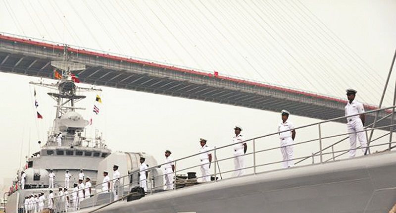 解放軍退役軍艦銅陵號移交斯里蘭卡,新舷號為P625。(取自斯里蘭卡海軍網)