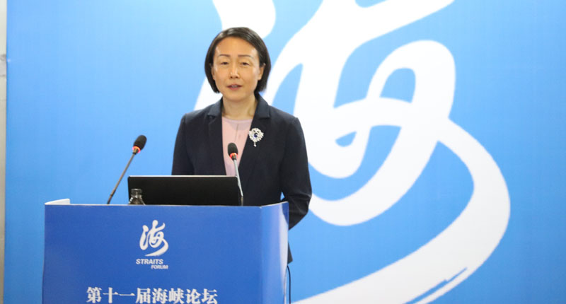 福建省人民政府副省長郭寧寧16日出席第十一屆海峽論壇的兩岸智庫論壇,並發表致詞。(記者呂佳蓉攝)