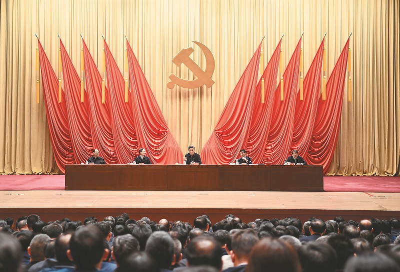 3月1日,習近平在中央黨校中青年幹部培訓班開班式上發表重要講話。(新華社)
