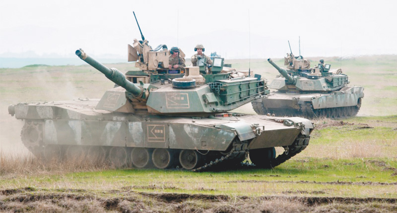 美國M1A2艾布蘭戰車。(本報系資料照片)
