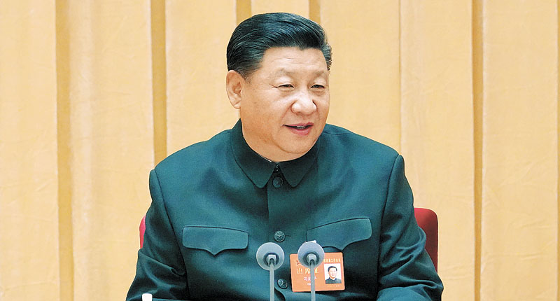 2018年11月14日,習近平出席中央軍委政策制度改革工作會議並發表重要講話。(新華社)
