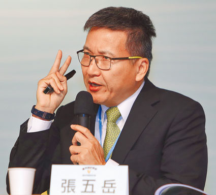 淡大大陸研究所副教授張五岳。(本報系記者季志翔攝)