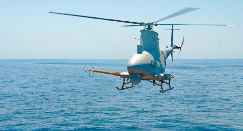 MQ-8「火力偵察兵」無人機。(取自美國海軍官網)