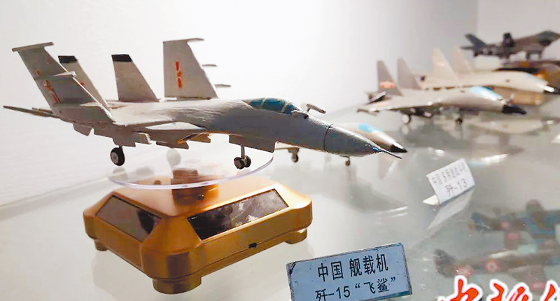 楊騰祥製作的「中國造」飛機模型。(取自中新網)