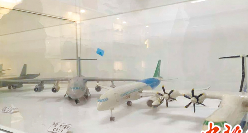 中國大飛機「三兄弟」模型。(取自中新網)