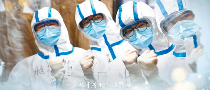 ▲大陸疫情趨緩後,戲劇、電影劇組陸續復工,疫情期間發生的眾多人事物成為創作主題。(取自新浪微博@Watercressn)