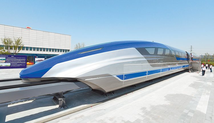 2019年5月，時速600公里的高速磁浮試驗樣車在青島下線。（新華社資料照片）