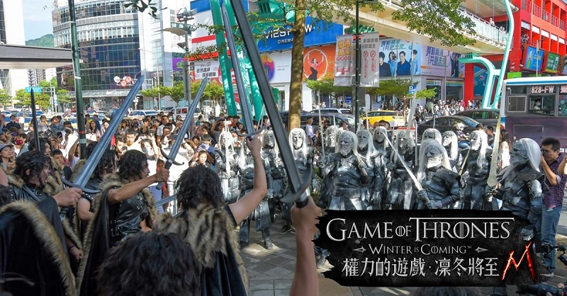 《權力的遊戲:凜冬將至M》快閃活動聲勢浩大,吸引群眾目光