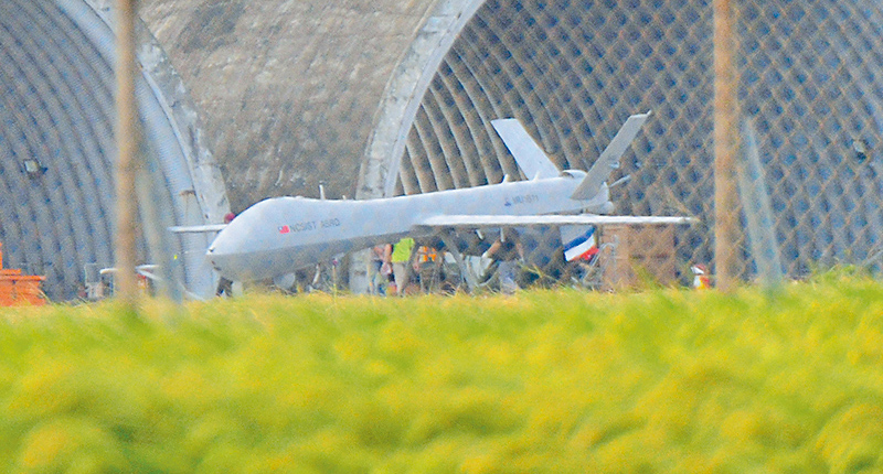 10月21日,「騰雲」無人機現身台東志航基地。(本報系資料照片)