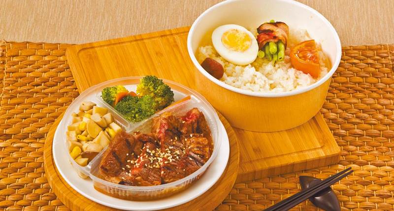 「防疫食足」外帶餐盒—和風照燒炙牛排。(永豐棧酒店提供)