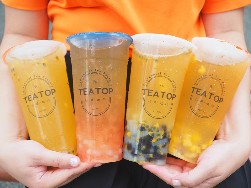 「TEA TOP第一味」的4款果粒系列飲品