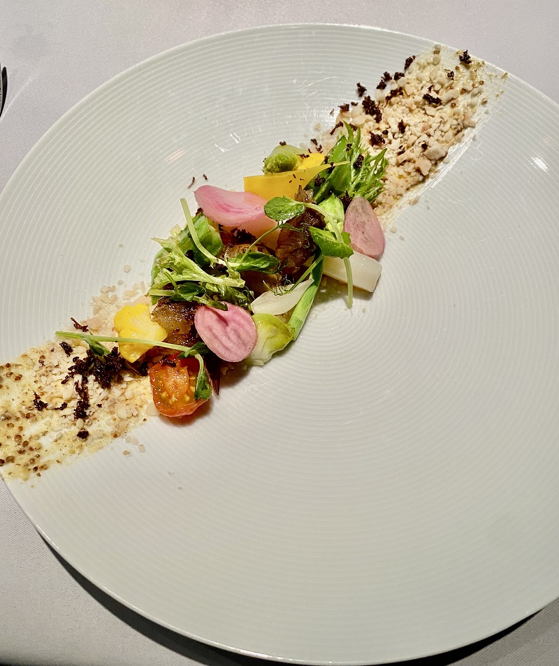 鹽漬和牛胸腹培根|和牛油封蔬菜|和牛肉燥|去皮杏仁粒