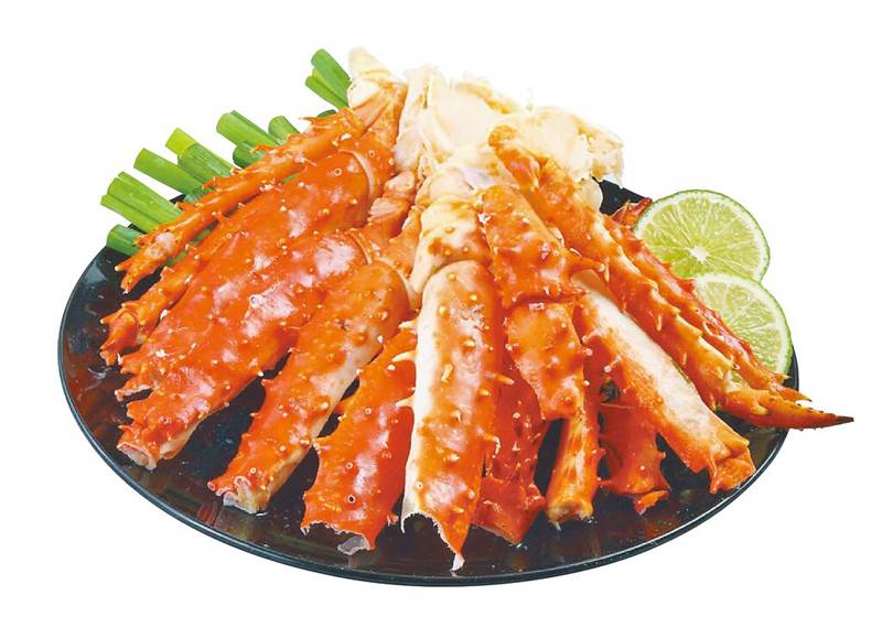 大葉高島屋的Mia C’bon熟帝王蟹腳350g,每盒789元。(大葉高島屋提供)