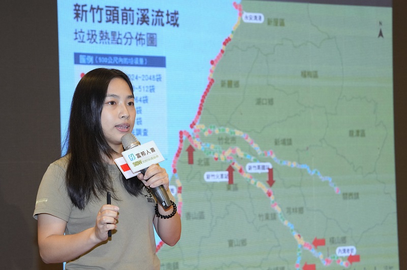 新竹頭前溪川廢具有「一次性、集中性」兩大特性,高達八成為一次性塑膠製品,並集中於出海口、交通/熱門觀光區域。(圖片來源:富邦人壽提供)
